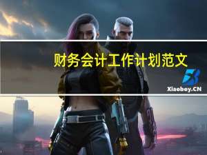 财务会计工作计划范文（财务会计工作计划）