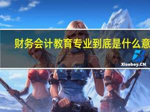 财务会计教育专业到底是什么意思