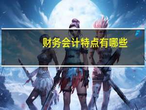 财务会计特点有哪些