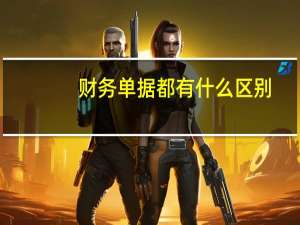 财务单据都有什么区别