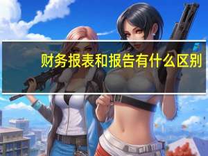 财务报表和报告有什么区别