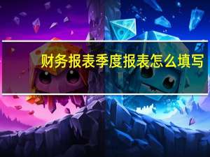 财务报表季度报表怎么填写（财务报表季度报表怎么填）