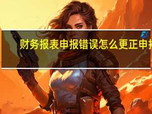财务报表申报错误怎么更正申报