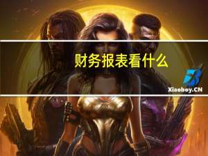 财务报表看什么