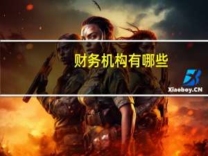 财务机构有哪些