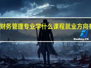财务管理专业学什么课程 就业方向有哪些