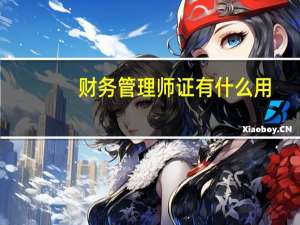 财务管理师证有什么用