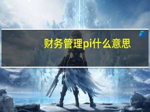 财务管理pi什么意思