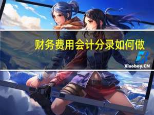 财务费用会计分录如何做