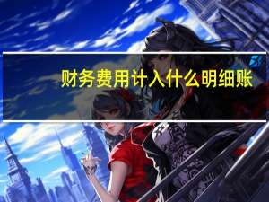财务费用计入什么明细账（财务费用计算公式）