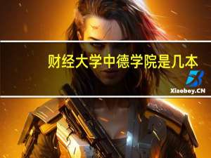 财经大学中德学院是几本