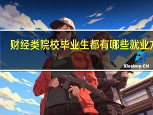财经类院校毕业生都有哪些就业方向