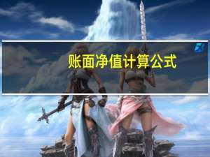 账面净值计算公式
