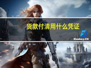 货款付清用什么凭证
