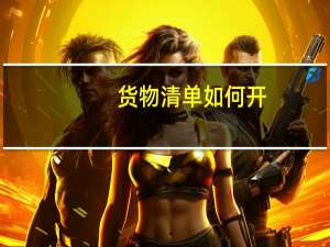 货物清单如何开