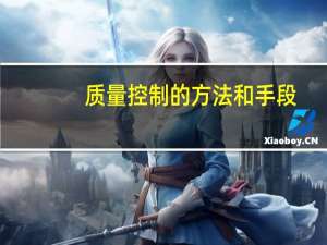 质量控制的方法和手段