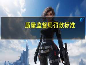 质量监督局罚款标准