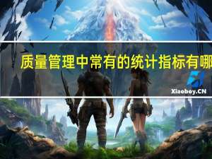 质量管理中常有的统计指标有哪些