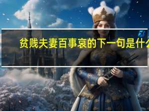 贫贱夫妻百事哀的下一句是什么
