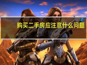 购买二手房应注意什么问题