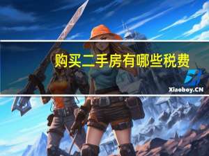 购买二手房有哪些税费
