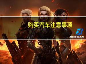 购买汽车注意事项