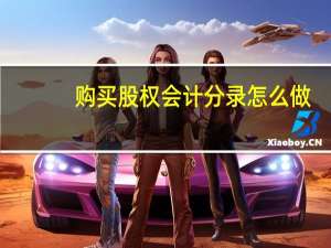 购买股权会计分录怎么做