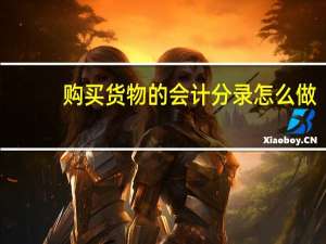 购买货物的会计分录怎么做