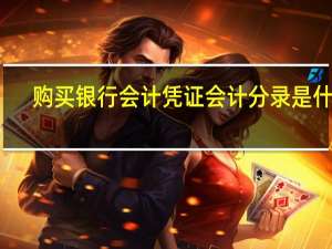 购买银行会计凭证会计分录是什么