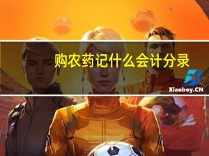 购农药记什么会计分录