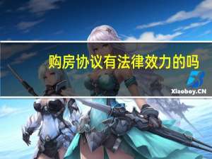 购房协议有法律效力的吗