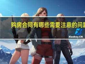 购房合同有哪些需要注意的问题