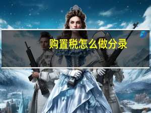 购置税怎么做分录