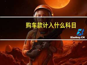 购车款计入什么科目