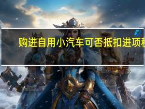 购进自用小汽车可否抵扣进项税