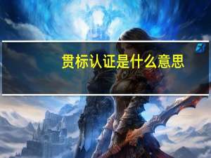 贯标认证是什么意思
