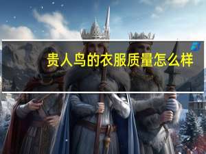 贵人鸟的衣服质量怎么样