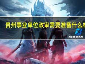 贵州事业单位政审需要准备什么材料
