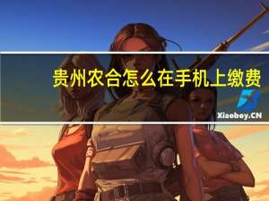 贵州农合怎么在手机上缴费