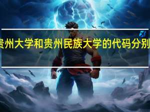贵州大学和贵州民族大学的代码分别是多少