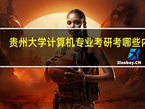 贵州大学 计算机专业考研 考哪些内容