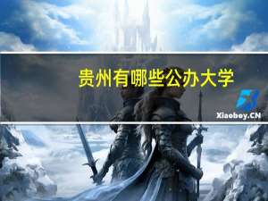 贵州有哪些公办大学