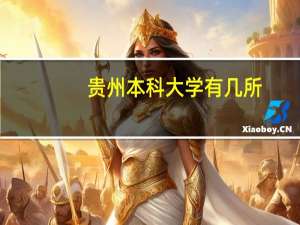 贵州本科大学有几所