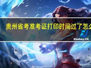 贵州省考准考证打印时间过了怎么办