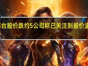贵州茅台股价跌约5 公司称已关注到股价波动 经营正常