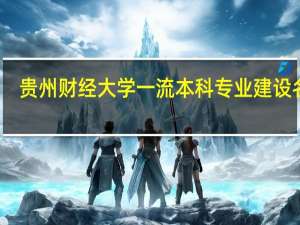 贵州财经大学一流本科专业建设名单