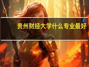 贵州财经大学什么专业最好