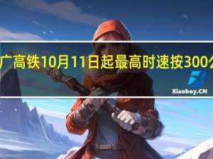 贵广高铁10月11日起最高时速按300公里运营