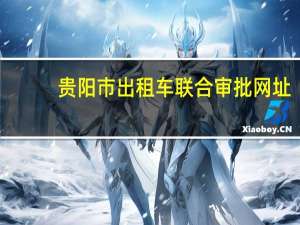 贵阳市出租车联合审批网址（贵阳市出租车联合审批平台）