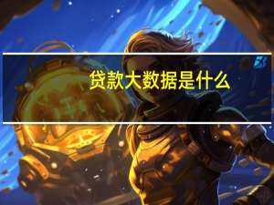 贷款大数据是什么